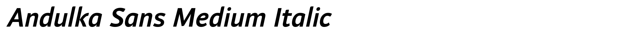 Andulka Sans Medium Italic image
